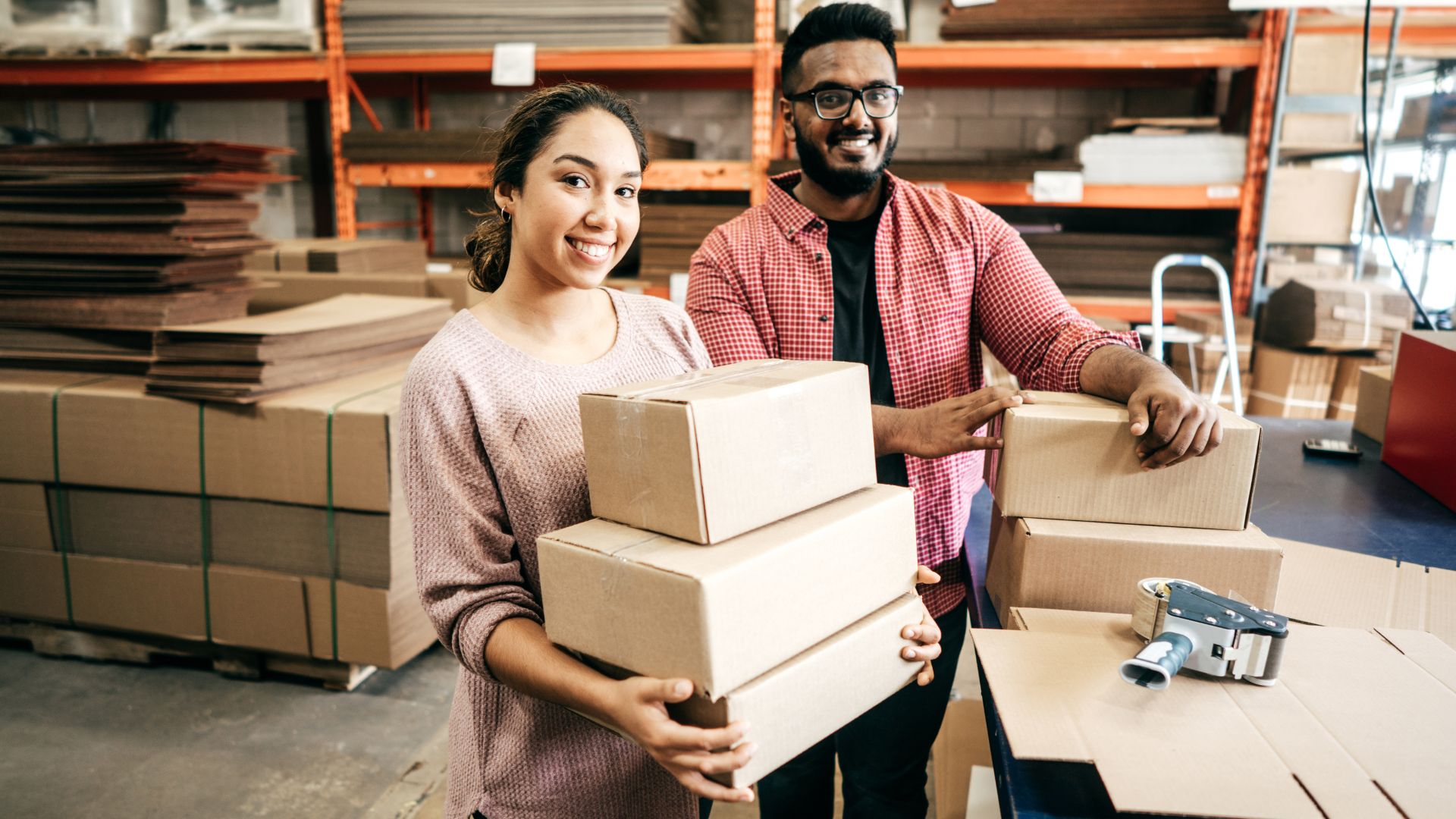 couple working in business together