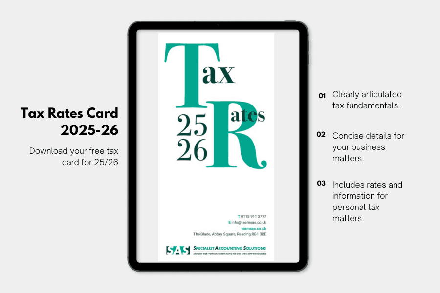 Tax rates for 2025/26 tax year